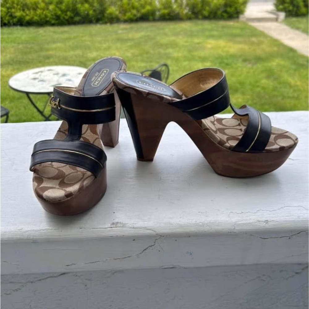 Coach Black and Brown Women's Platform Heels